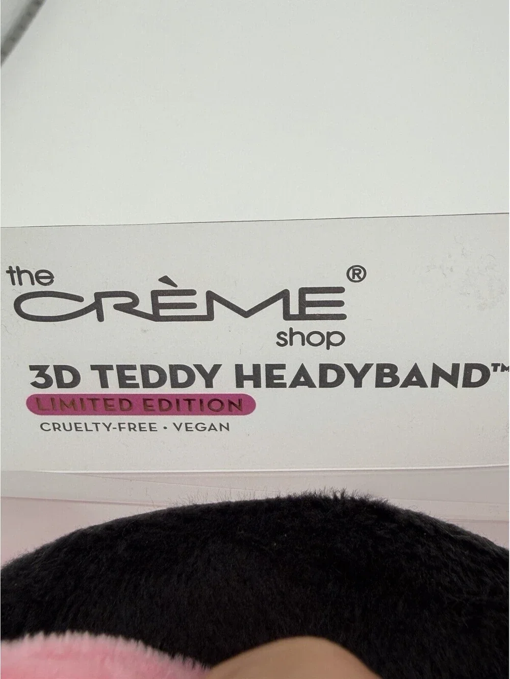 The Crème Shop Disney Minnie Mouse 3D Teddy Headband Plush Spa Hair Band NWT